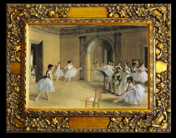 framed  Edgar Degas Dance Class at hte Opera, Ta068